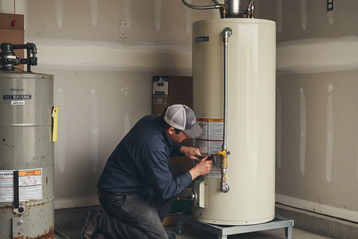 Water heater and shutoff valve replacement in Nassawadox